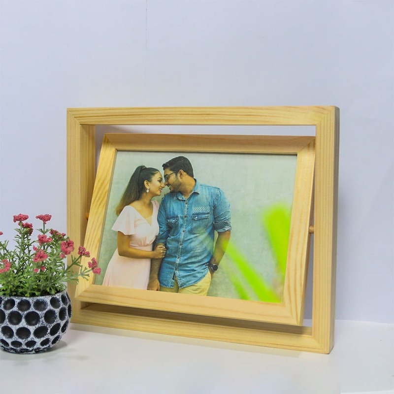 Framed photo on display