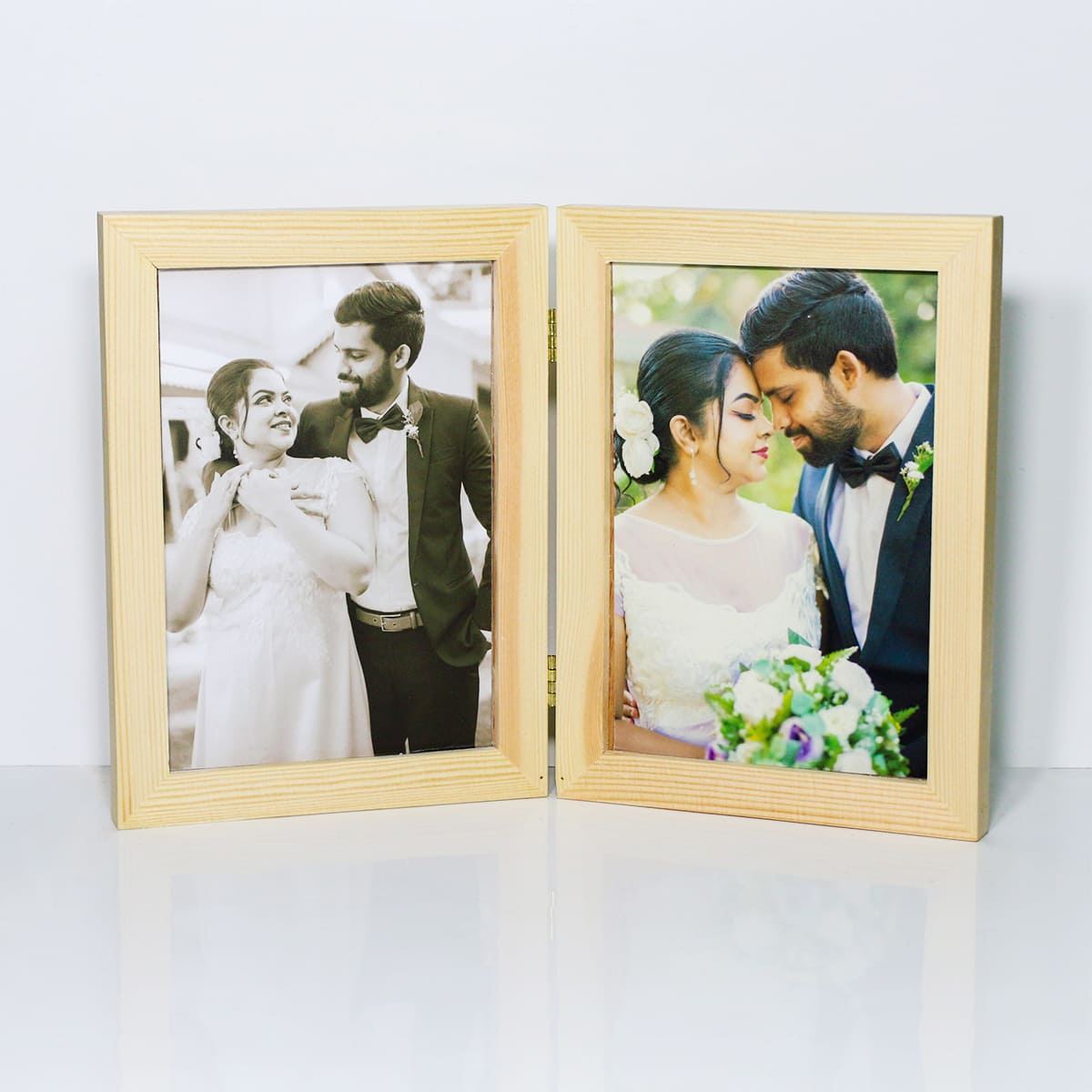 Framed photo on display
